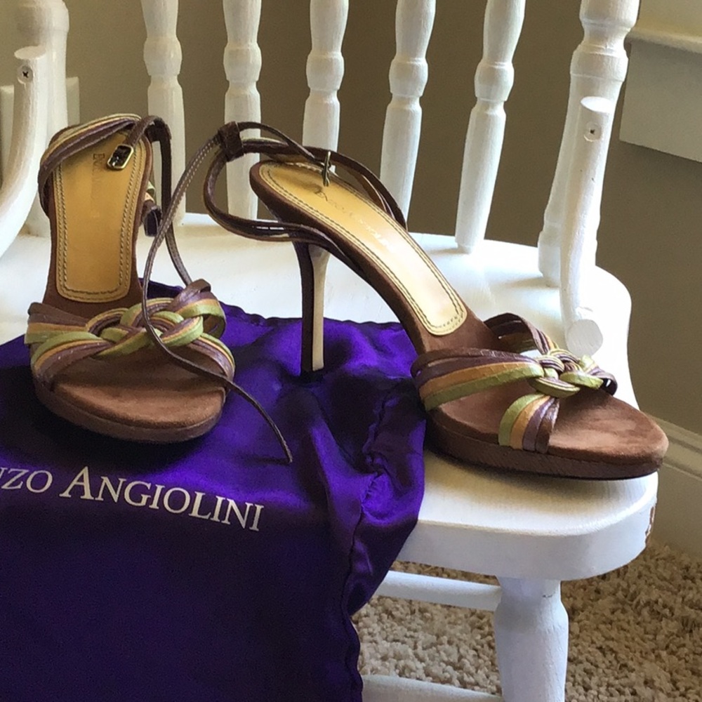 BRAND NEW MULTI COLOR SNAKE HEELS - Picture 2 of 3